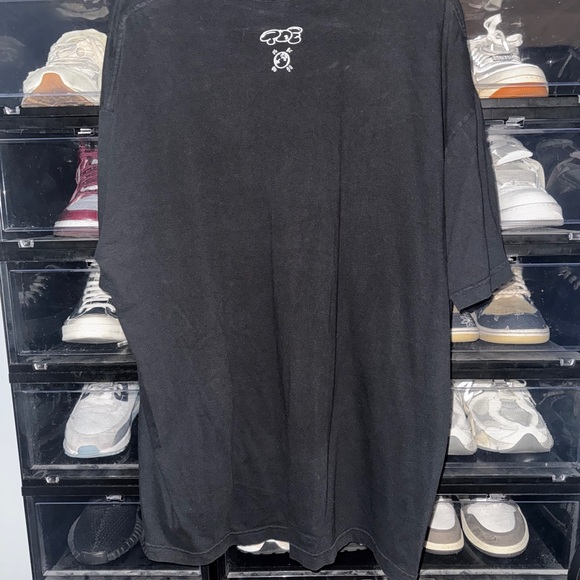 tde. Black Graphic Tee with Red and Yellow Accents - Picture 2 of 3